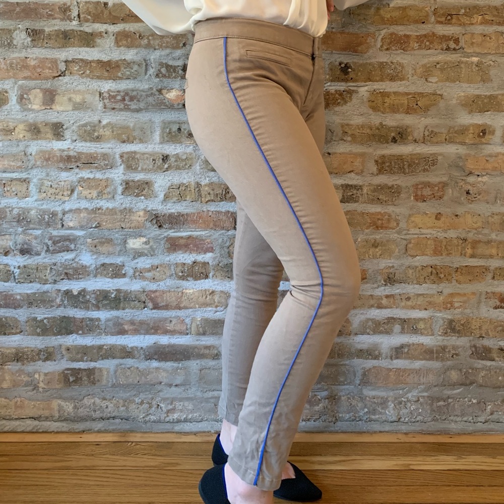 Khaki skinny dress pants by Gap